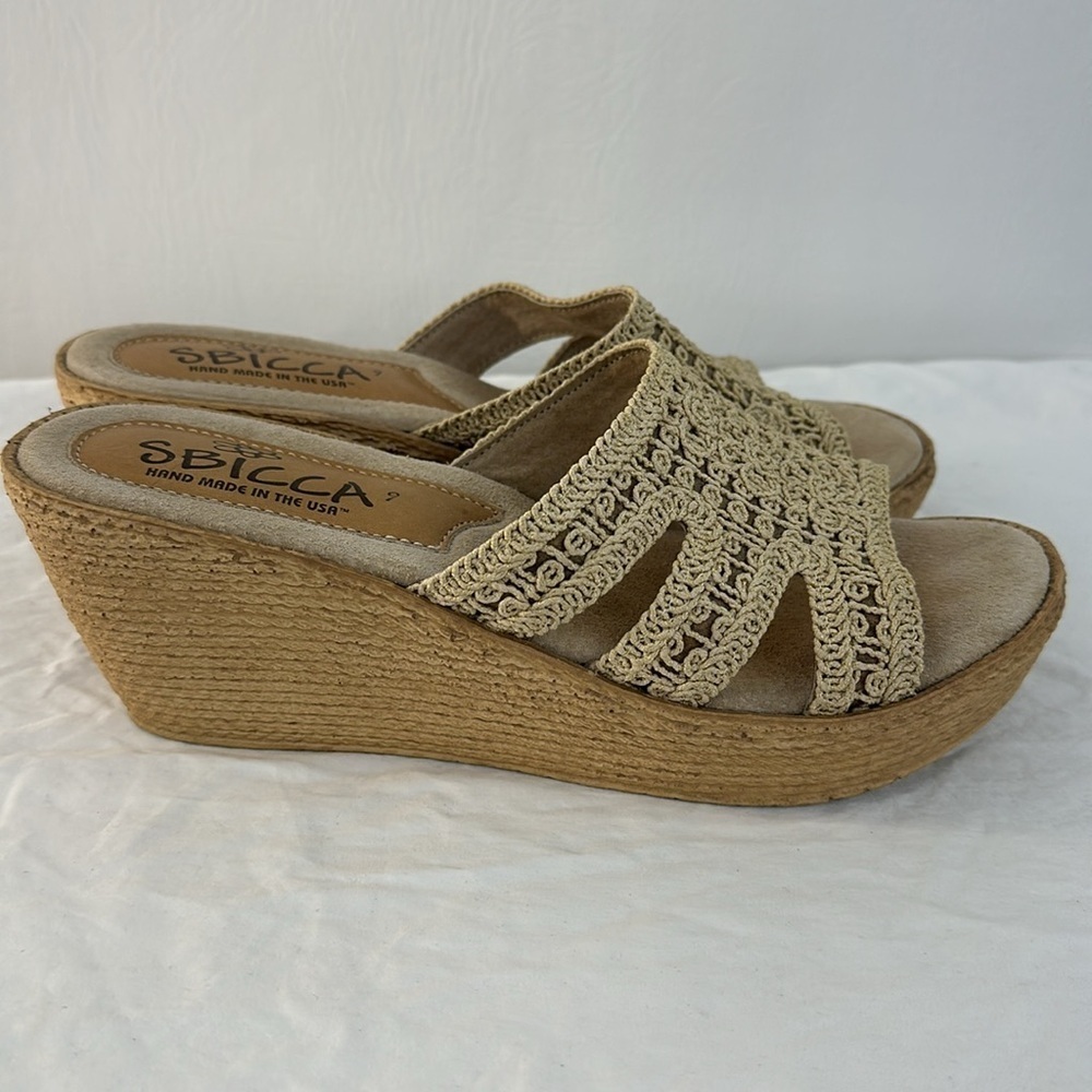Sbicca Woven Jute Wedge Sandals - Picture 3 of 8